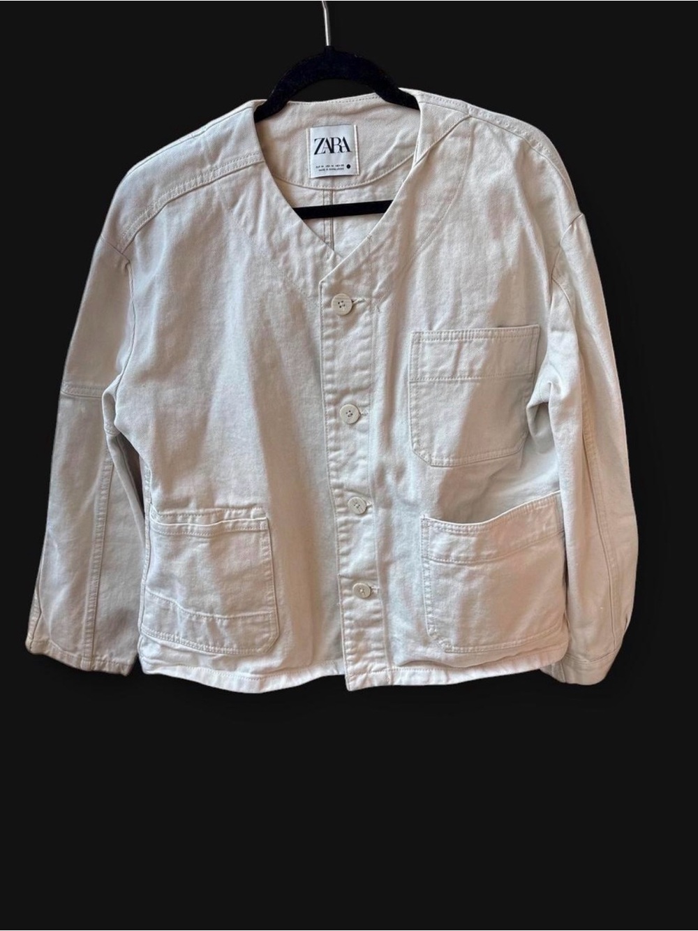 Zara Cream Chore Jacket (Size M)